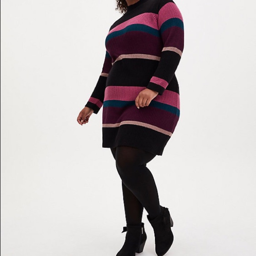 Torrid Striped Sweater Dress - Sizes 1X & 2X